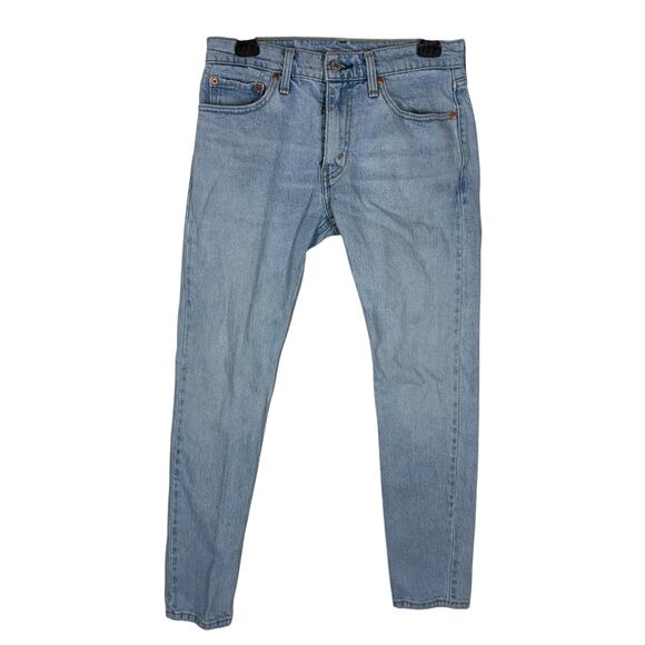 Levi's 512 Jeans Mens 29x29 Blue Denim Stretch Low-Rise Slim Taper Fit Zip Fly - Picture 1 of 15